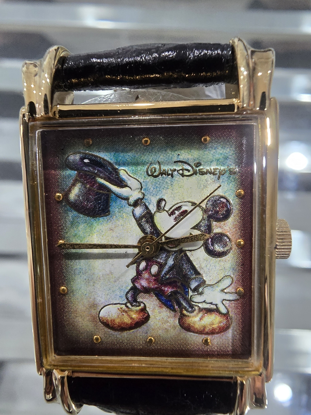 Disney Gold-Tone Mickey Mouse Art Watch Face Wall Art